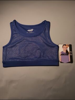 Avia Girls' Performance Blue Sparkle Bra